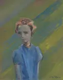 Skolepike by Joronn Sitje, 1943, Olje på plate, sold Sep 2026