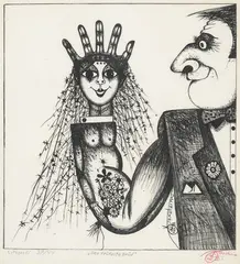 Den trufaste brud by Oddvar Torsheim, 1983, Litografi, sold Sep 2026