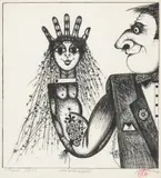 Den trufaste brud by Oddvar Torsheim, 1983, Litografi, sold Sep 2026