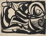 Uten tittel by Ludvig Eikaas, Tusj på papir, sold Sep 2026