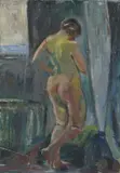 Uten tittel by Alfhild Lunde, Olje på lerret, sold Sep 2026