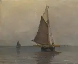 Uten tittel by Haakon Kaulum, Olje på lerret, sold Sep 2026