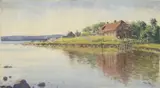Fra Lindøen (eller Langøen) by Valdemar Magaard, 1898, Akvarell, sold Sep 2026