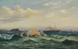 Uten tittel by Edvard Skari, Olje på lerret, sold Sep 2026