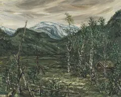 Fra Botndalen by Harald Kihle, Olje på plate, sold Sep 2026