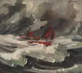 Uten tittel by Einar Berger, Olje på lerret, sold Sep 2026