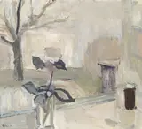 Det våres by Eilif Amundsen, 1984, Olje på lerret, sold Sep 2026