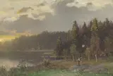 Uten tittel by Morten Müller, Olje på lerret, sold Sep 2026