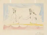 Les Dames de la Renaissance by Salvador Dalí, Koldnålsradering på Rives papir, sold Sep 2026