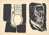 Uten tittel by Ludvig Eikaas, Litografi, to motiver trykket på ett ark, sold Sep 2026