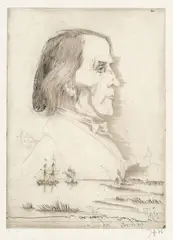 Johan Christian Dahl nach Delaroche Paris 1847 by Horst Janssen, 1976, Radering, sold Sep 2026