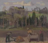 Uten tittel by Ridley Borchgrevink, Olje på lerret, sold Sep 2026