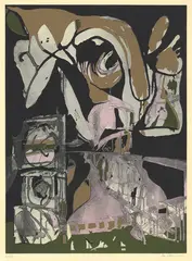 Portrett by Jens Johannessen, 1974, Serigrafi, sold Sep 2026