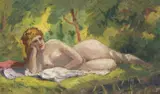 Uten tittel by Karl Edvard Diriks, Olje på plate, sold Sep 2026