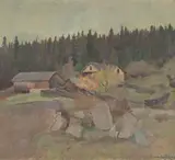 Aften... Kallykja by Einar Sandberg, 1912, Olje på lerret, sold Sep 2026