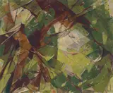 Lysning i skogen by Harald Dal, 1962, Olje på lerret, sold Sep 2026