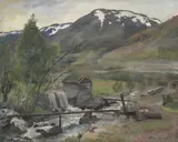 Lom by Lars Larsen, 1922, Olje på lerret, sold Aug 2026