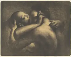 Kysset by Odd Nerdrum, Litografi, sold Aug 2026