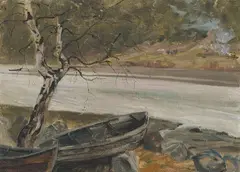 Uten tittel by Gustav Wentzel, Olje på lerret, sold Aug 2026