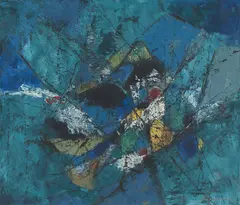 Beryll by Ernst Ingemar, ca. 1967, Olje på lerret, sold Aug 2026