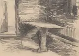 Uten tittel by Jean Heiberg, Kullstift på papir, sold Aug 2026