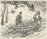 Vinterved by Harald Kihle, 1972, Litografi, sold Aug 2026