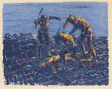 Hevnere by Frans Widerberg, 1973, Litografi, sold Aug 2026