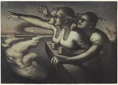 Solen vender tilbake by Odd Nerdrum, Litografi, blå variant, sold Aug 2026
