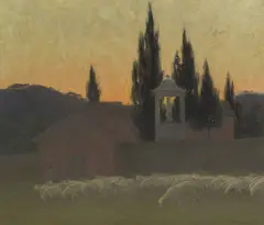 Uten tittel by Gustav Wentzel, Olje på lerret, sold Aug 2026