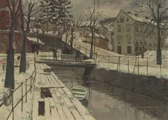 Uten tittel by Fred. Terkelsen, Olje på lerret, sold Aug 2026