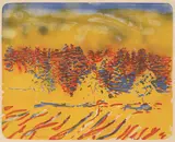 Torvø, gul skog by Frans Widerberg, 1976, Litografi, sold Aug 2026