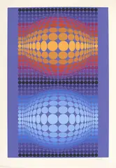 Enfis by Victor Vasarely, 1985, Serigrafi, sold Aug 2026