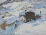 Uten tittel by Gustav Wentzel, Olje på lerret, sold Aug 2026