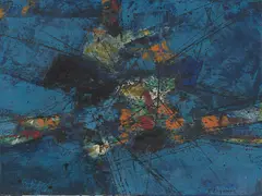 Kobberforvitring by Ernst Ingemar, ca. 1967, Olje på lerret, sold Aug 2026