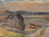 Uten tittel by Jean Heiberg, Olje på plate, sold Aug 2026