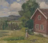Uten tittel by Thorolf Holmboe, Olje på lerret, sold Aug 2026