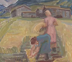 Uten tittel by Halvdan Holbø, Olje på lerret, sold Aug 2026