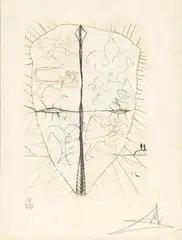 Henry V (b) by Salvador Dalí, 1970, Koldnålsradering på BFK Rives-papir, sold Aug 2026