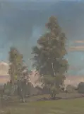 Sommer (motiv fra Vikersund) by Christian Skredsvig, Olje på lerret, sold Aug 2026