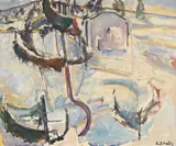 Uten tittel by Alexander Schultz, Olje på lerret, sold Aug 2026