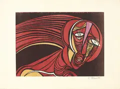 Hommage aux Prix Nobel by Cecil Skotnes, 1974, Tresnitt, sold Aug 2026