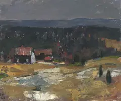 Uten tittel by Erling Enger, Olje på lerret, sold Aug 2026