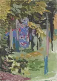 Mot solnedgangen by Thore Heramb, 1978, Tempera og olje på lerret, sold Aug 2026