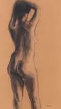 Nude by George Rodney, charcoal, offered May 2014