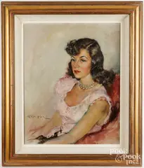 portrait of a woman by Pál Fried, oil on canvas, sold Jul 2026