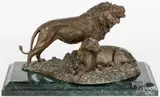 lion group by Melvin T. Johansen, bronze, sold Jul 2026