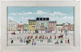 Fourth of July Parade by Lillian Meeks, oil on board, sold Jul 2026