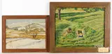 landscapes by Franz de Merlier, oil on board, sold Jul 2026