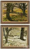 landscapes by Franz de Merlier, oil on canvas, sold Jul 2026
