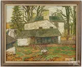 landscape with farmhouse by Franz de Merlier, oil on canvas, sold Jul 2026